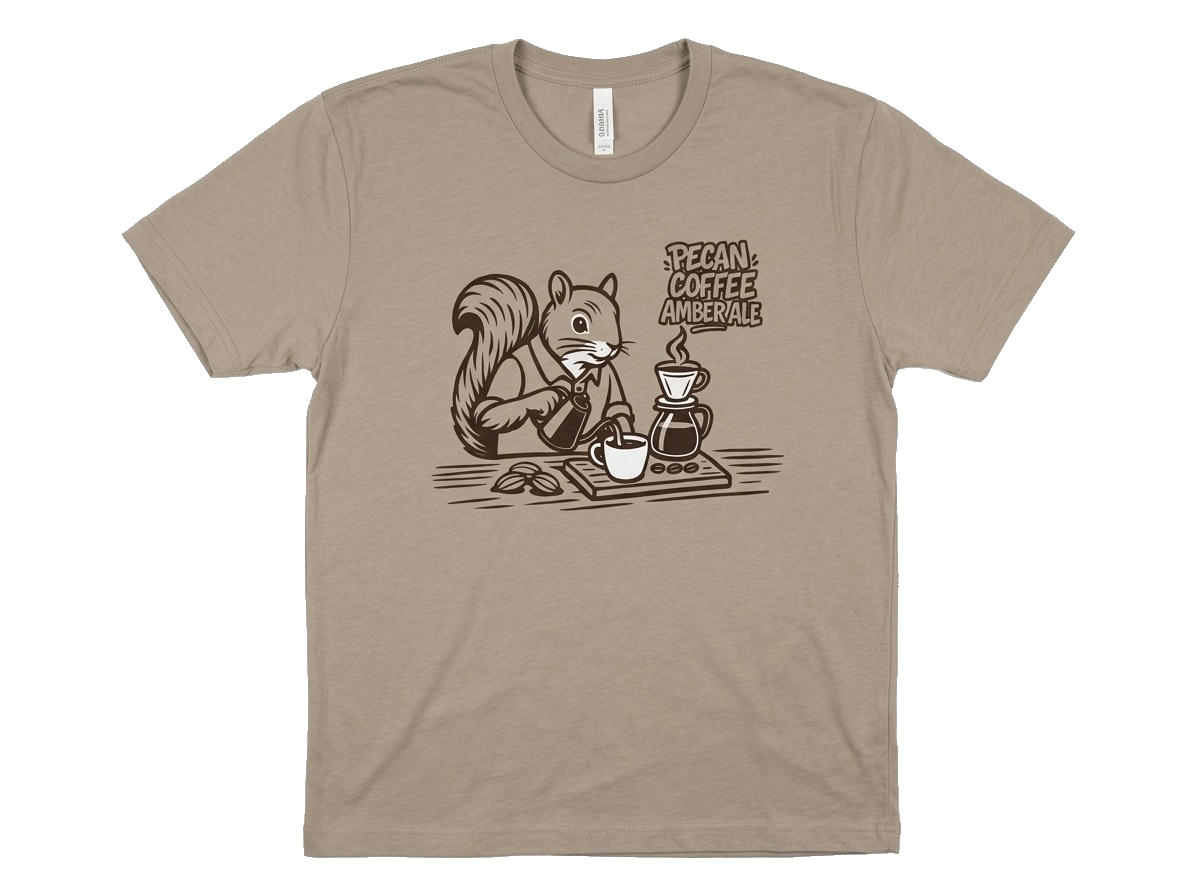 Pecan Coffee Amber Ale Brown T-Shirt